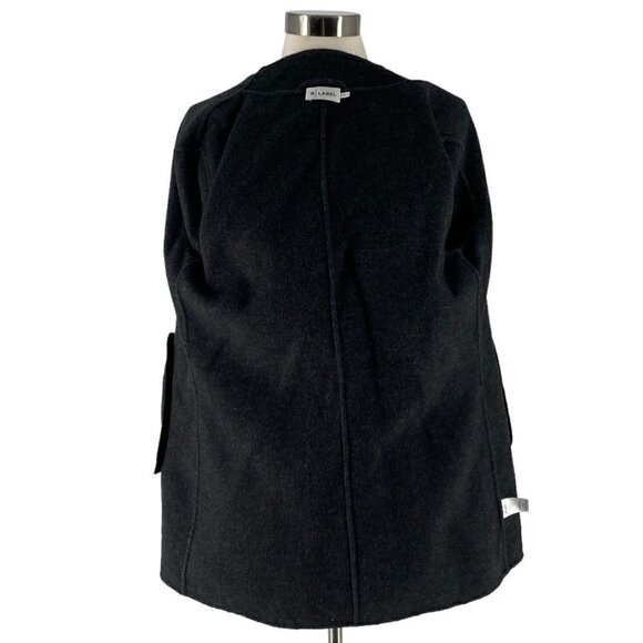 The Reset R Label Grey Wool Yak Flannel Blanket Jacket Coat S (Missing Belt) - Picture 4 of 9